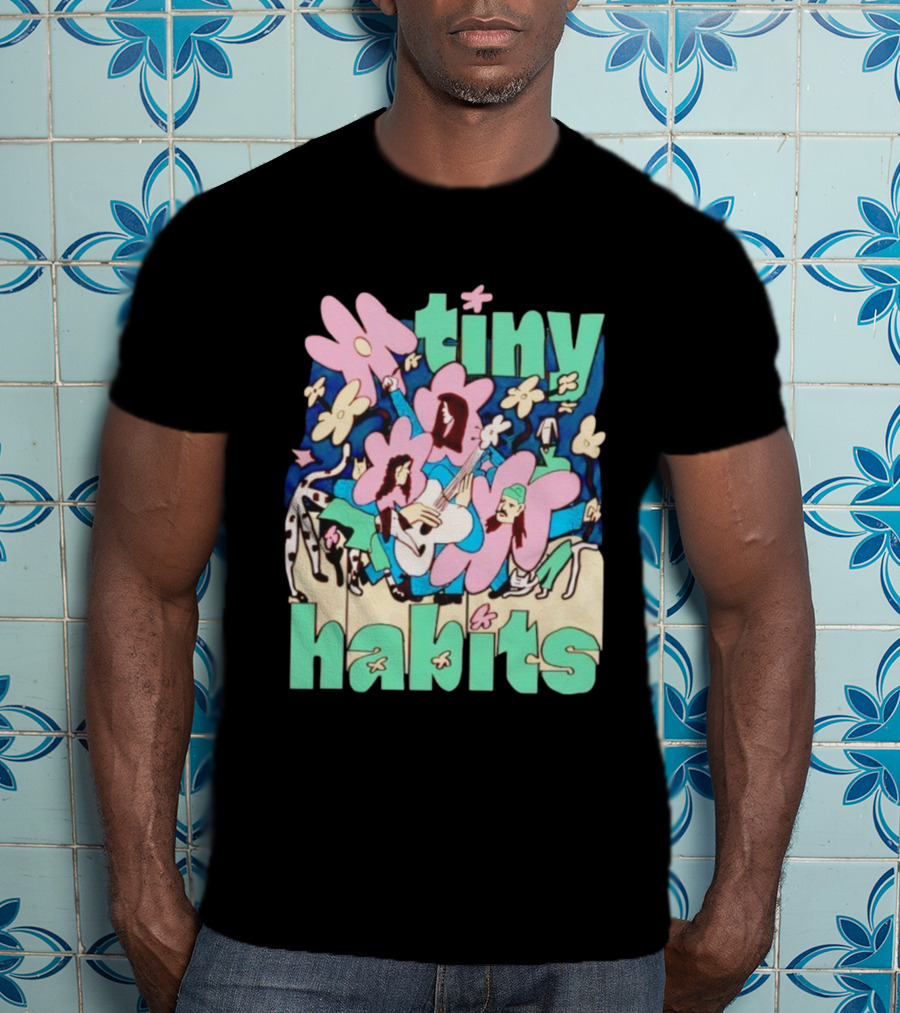 Tiny Habits Flower Guitar Art Tour T-Shirt