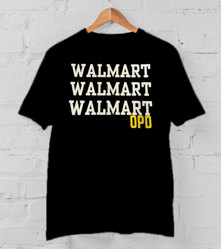 Walmart Walmart Walmart OPD Yellow Text T-Shirt