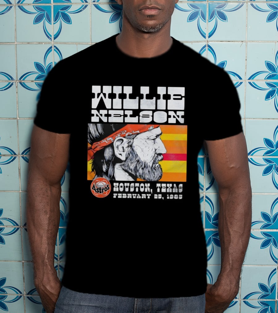 Willie Nelson Astros Houston Baseball 1985 Vintage Retro Style T-Shirt
