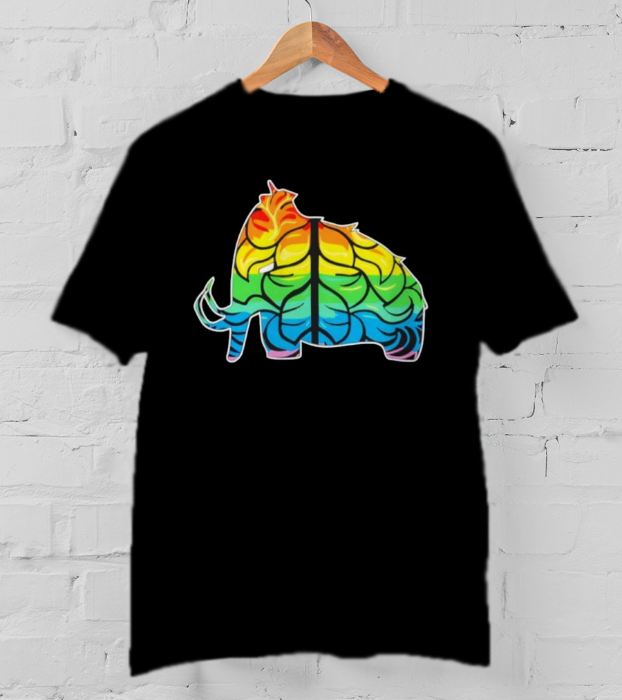 Wooli MMIII Rainbow Mammoth Leaf Pattern T-Shirt