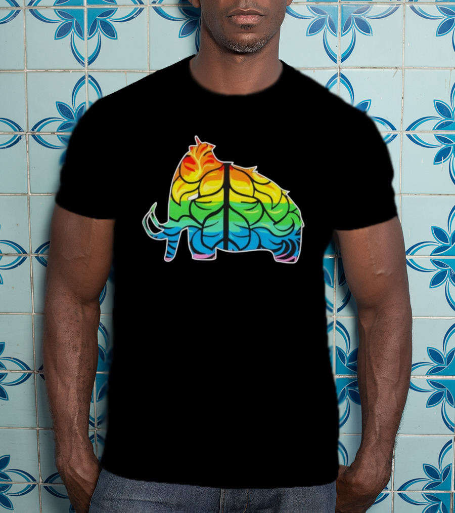 Wooli MMIII Rainbow Mammoth Leaf Pattern T-Shirt