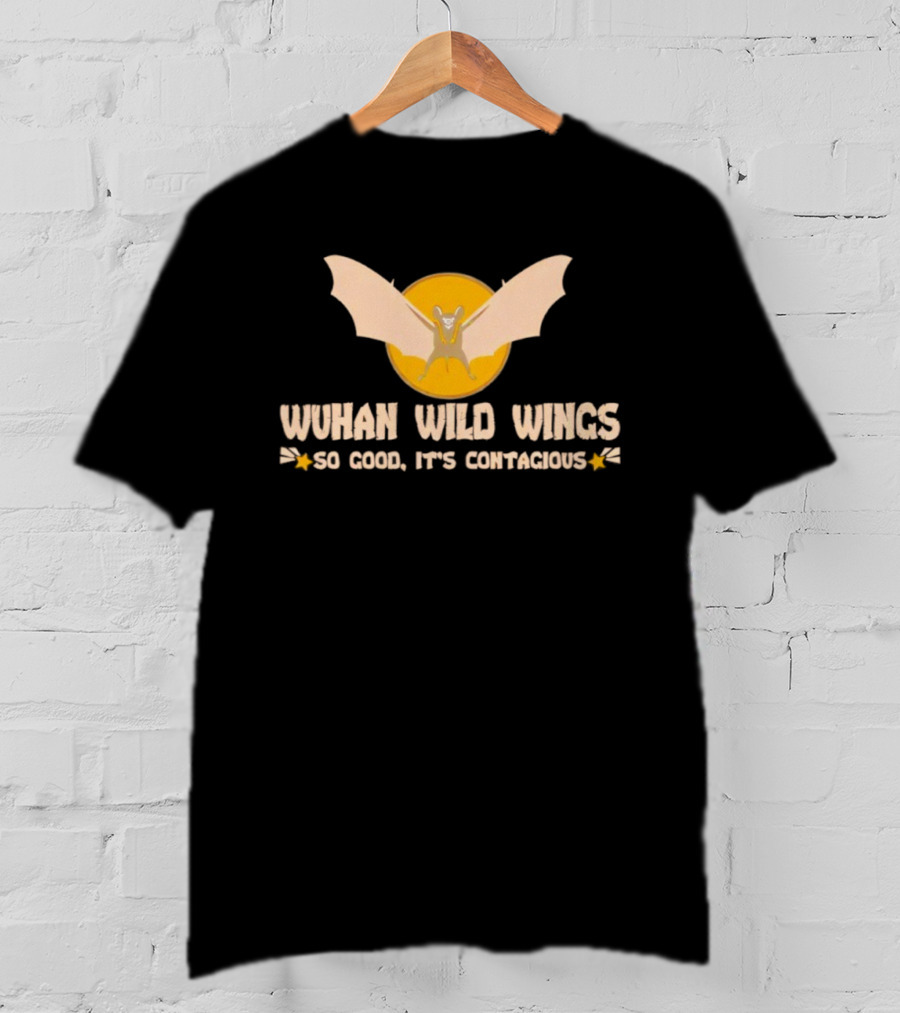 Wuhan Wild Wings So Good It’s Contagious Bat Icon Yellow Circle T-Shirt