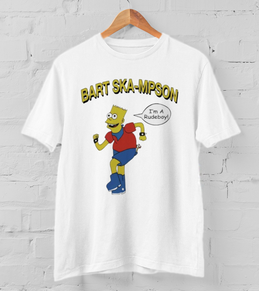 Bart Ska-Mpson I'm A Rudeboy Ska Music Character T-Shirt