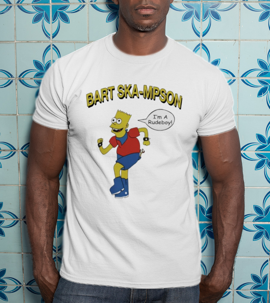 Bart Ska-Mpson I'm A Rudeboy Ska Music Character T-Shirt