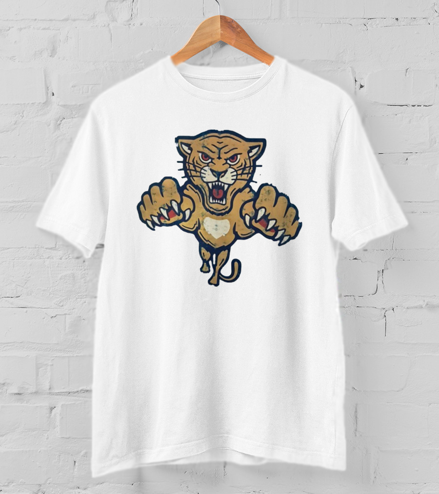 Florida Panthers Fierce Hockey Mascot Claw Attack T-Shirt