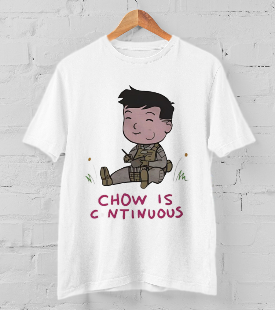 Chow Is Continuous Cartoon Character Eating Scene T-Shirt