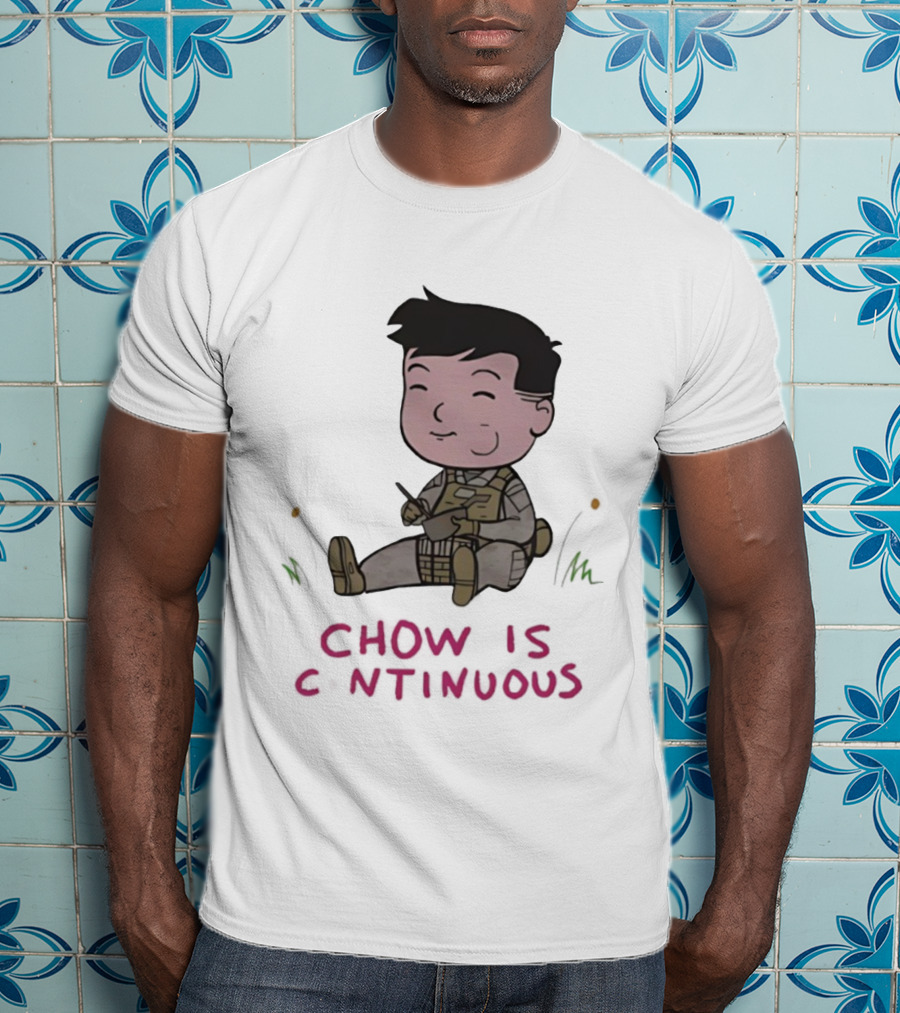 Chow Is Continuous Cartoon Character Eating Scene T-Shirt