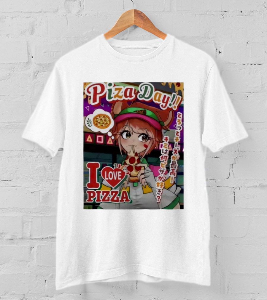 Pizza Day I Love Pizza Bitcoin Pizza Day Anime Laszlo Hanyecz T-Shirt