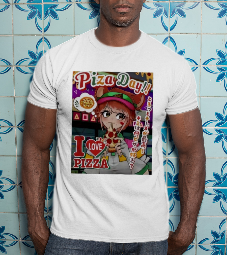 Pizza Day I Love Pizza Bitcoin Pizza Day Anime Laszlo Hanyecz T-Shirt