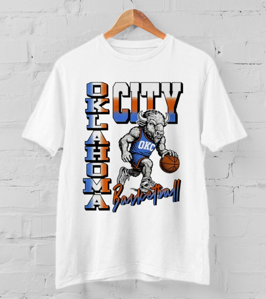 Oklahoma City OKC Basketball Mascot T-Shirt