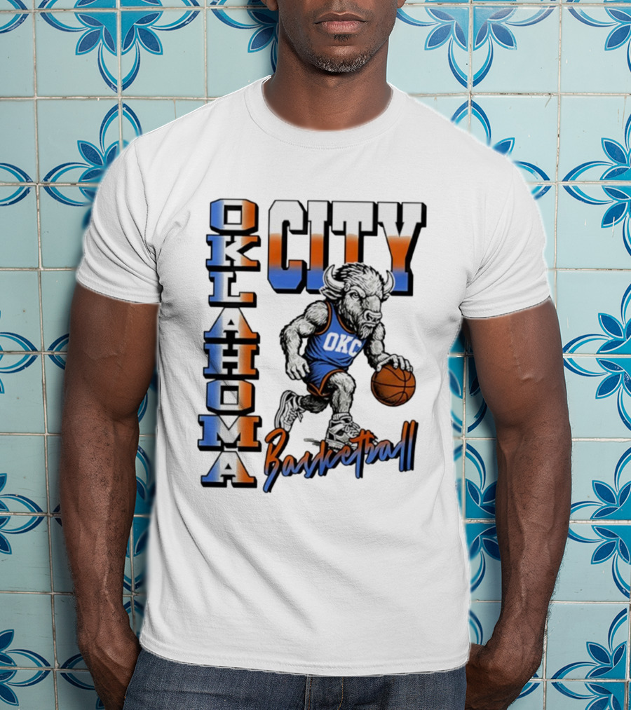 Oklahoma City OKC Basketball Mascot T-Shirt