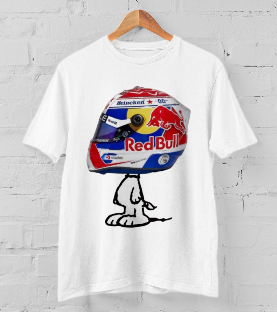 Max Verstappen Red Bull Racing Helmet Snoopy Mashup T-Shirt