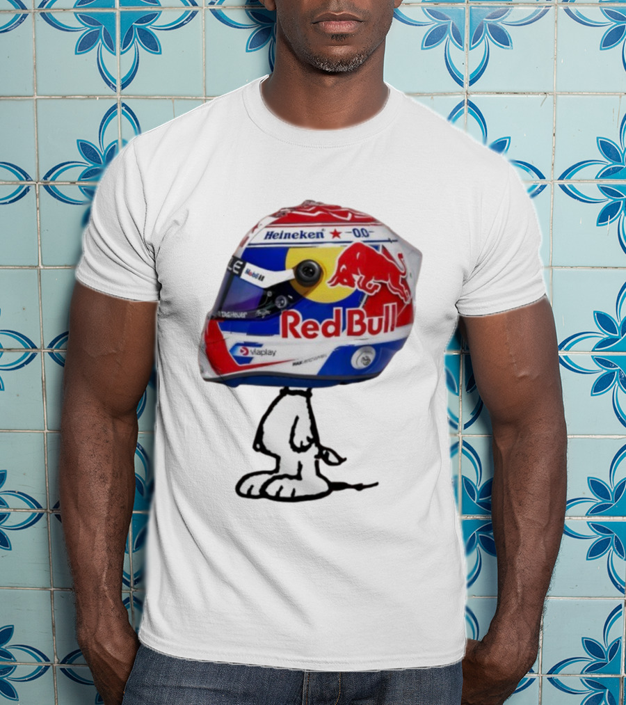 Max Verstappen Red Bull Racing Helmet Snoopy Mashup T-Shirt