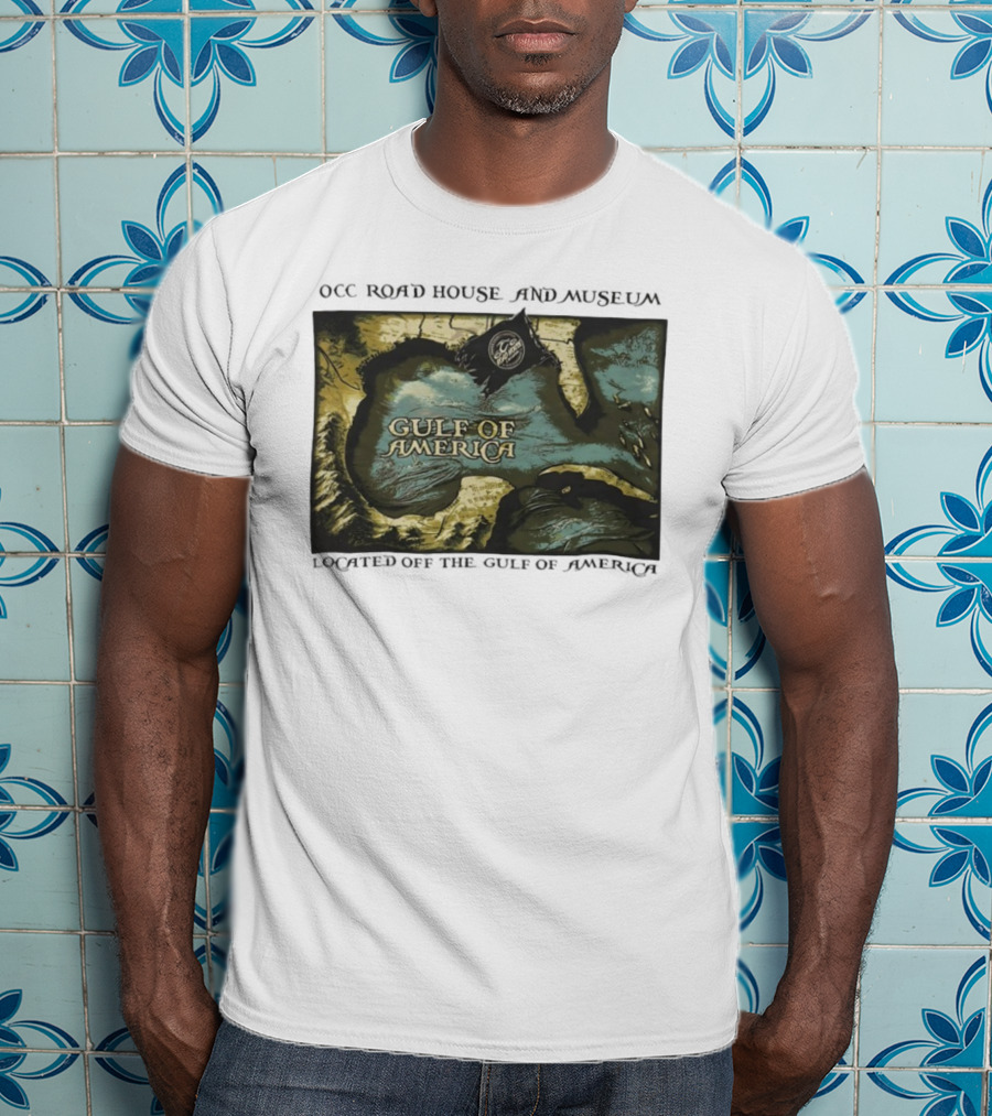 Gulf Of America OCC Road House And Museum Map Design T-Shirt