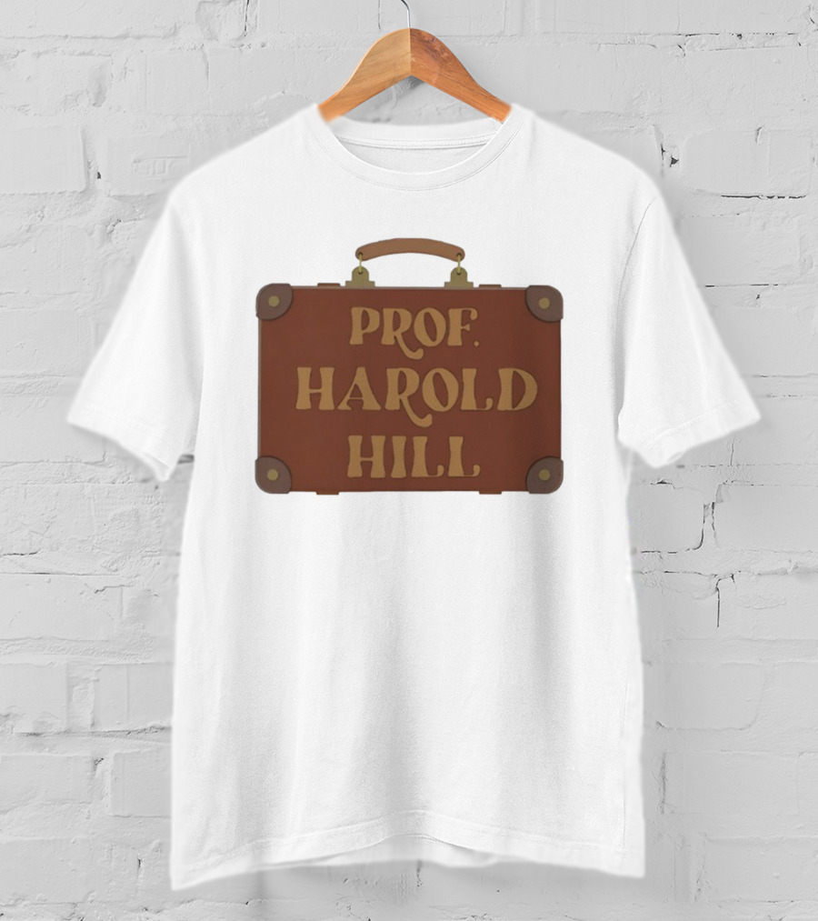 Prof Harold Hill Vintage Suitcase Design T-Shirt