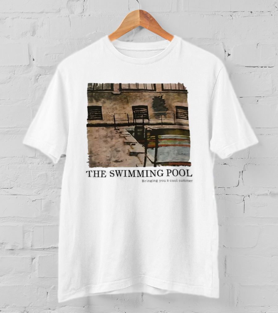 The Swimming Pool Bringing You A Cool Summer Urban Watercolor Art T-Shirt