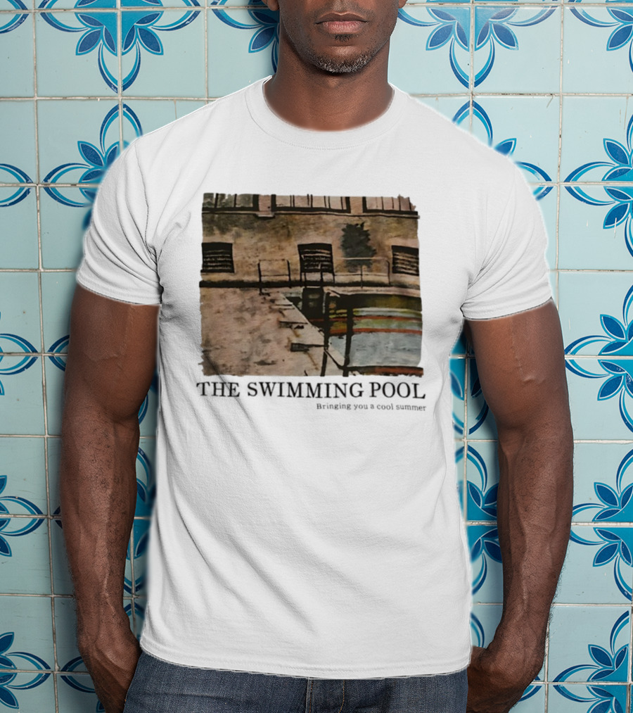 The Swimming Pool Bringing You A Cool Summer Urban Watercolor Art T-Shirt