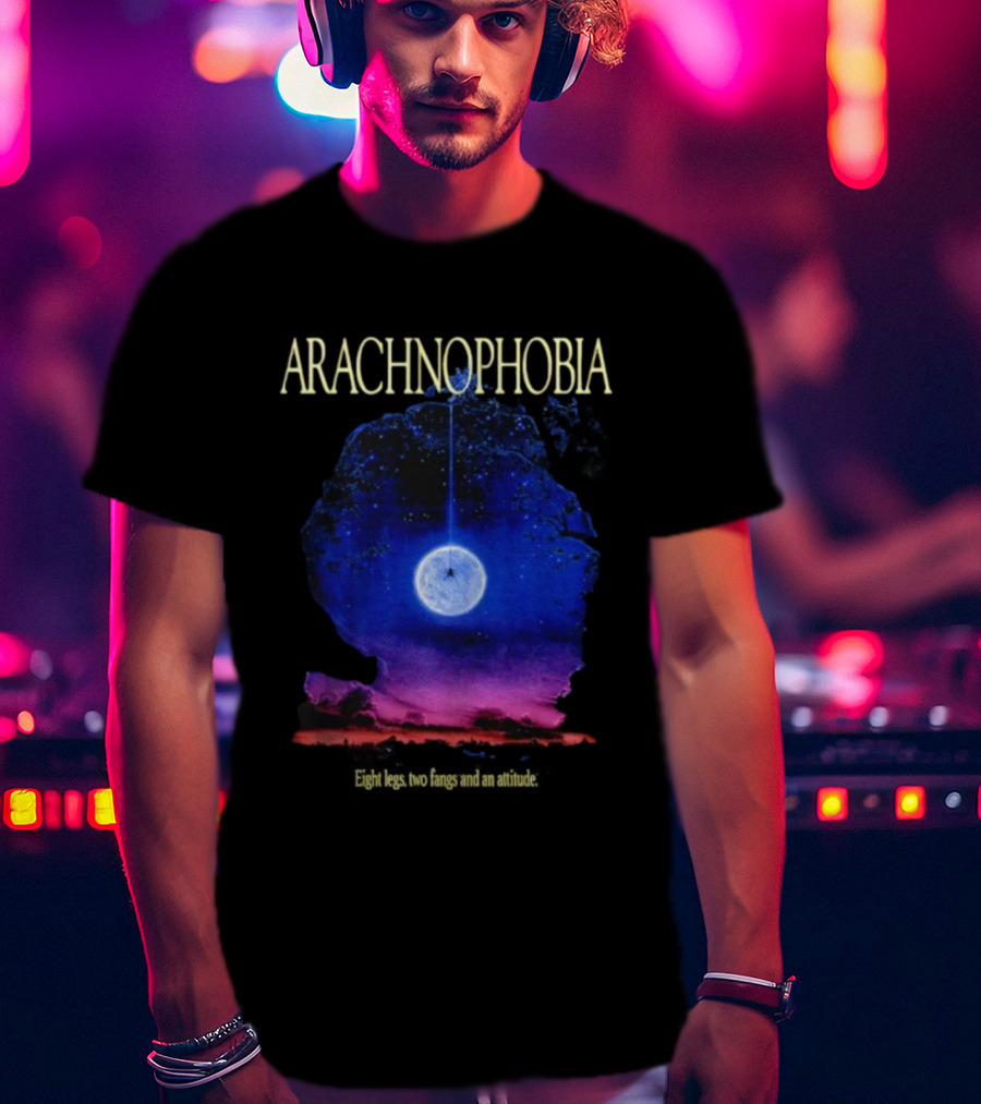 Arachnophobia Eight Legs Two Fangs And A Attitude Movie Inspired Design T-Shirt