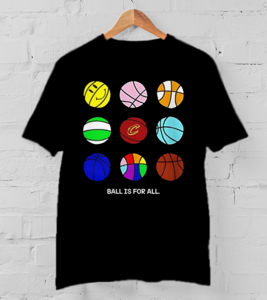 Cleveland Cavaliers Pride Collection Ball Is For All Basketball Diversity T-Shirt