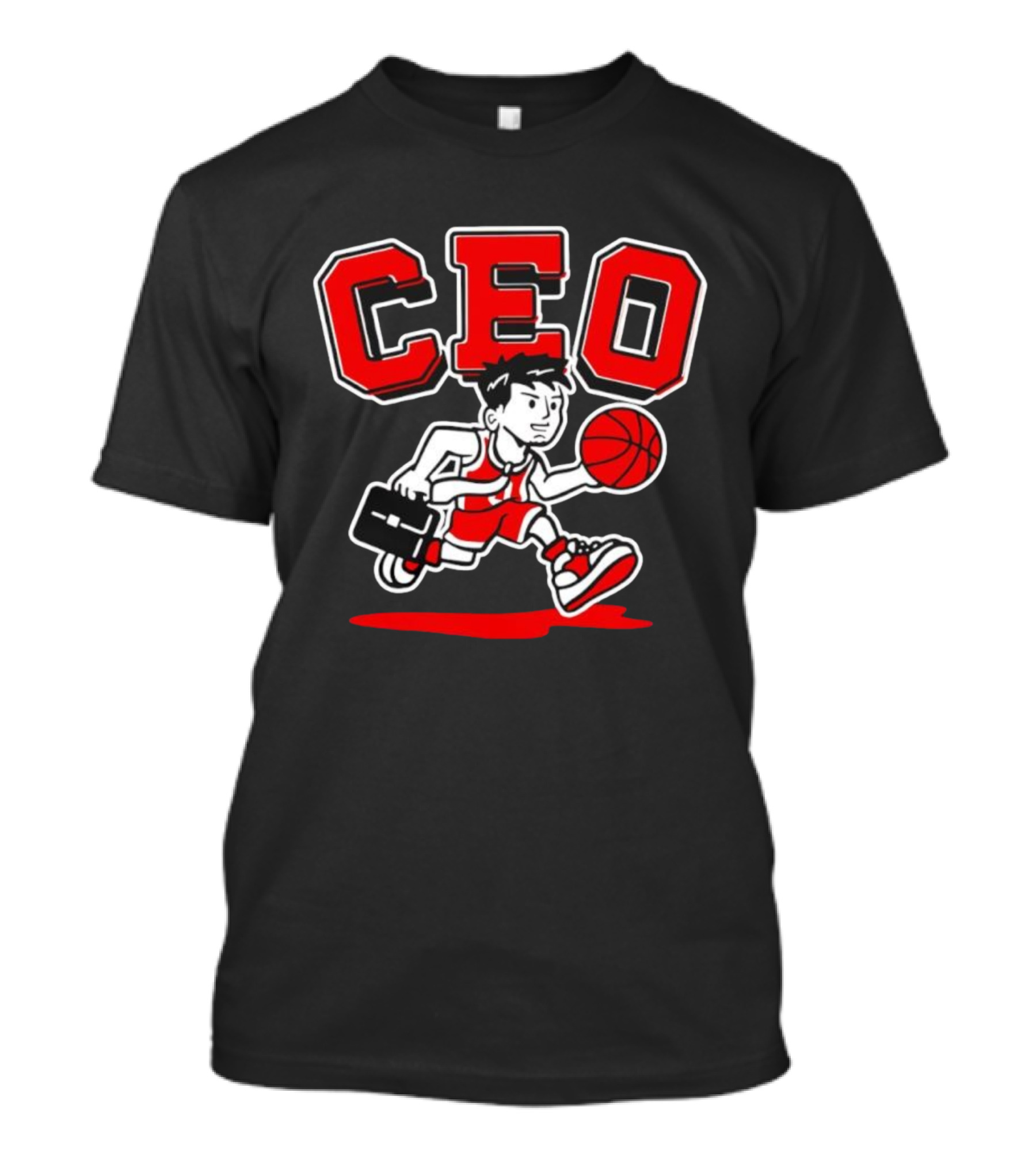 CEO Basketball Businessman Player Character With Ball And Briefcase T-Shirt