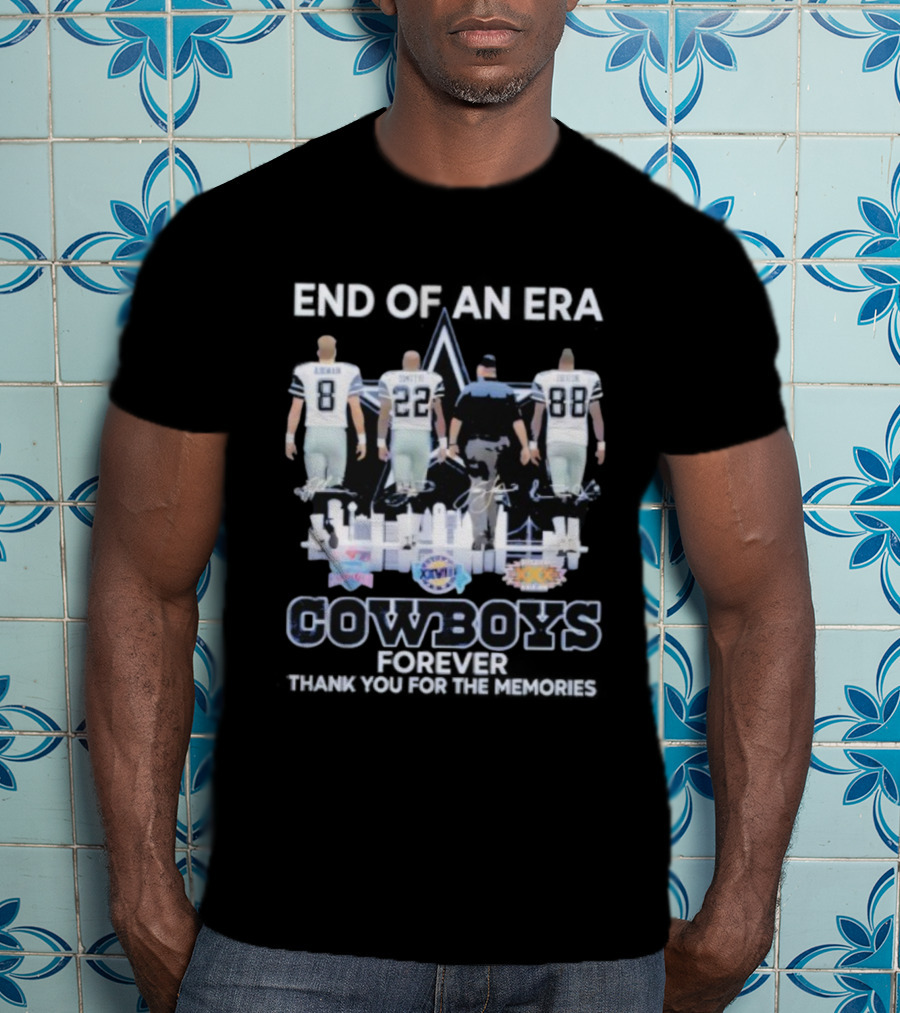 Dallas Cowboys End Of An Era Forever Thank You For The Memories Legends 8 22 88 T-Shirt