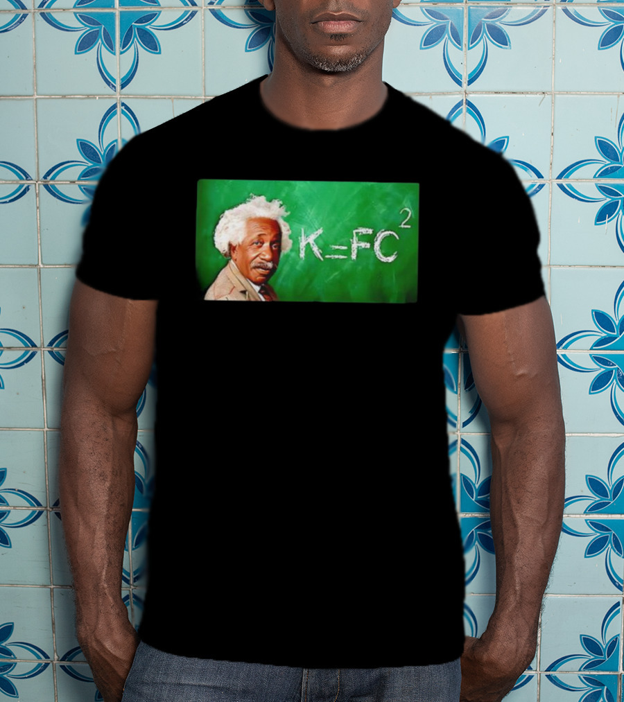 K=Fc² Einstein Formula Chalkboard Illustration T-Shirt