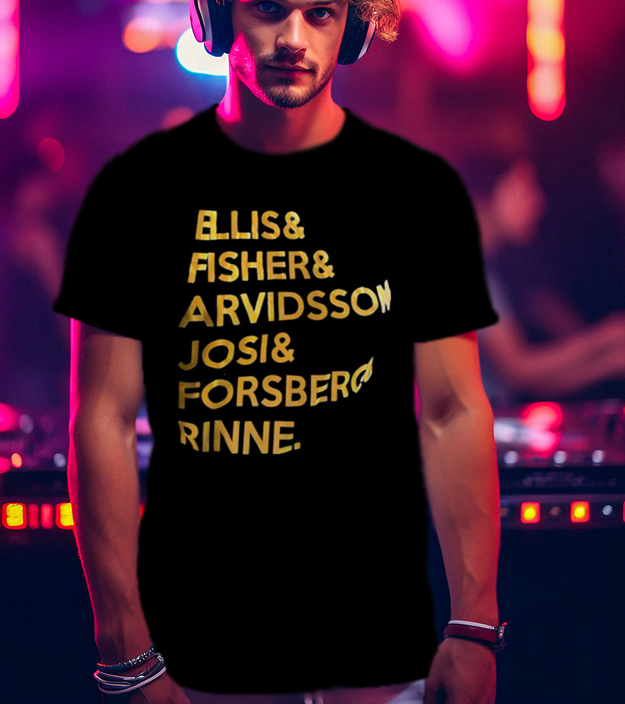Ellis Fisher Arvidsson Josi Forsber Rinne Hockey Team Legends T-Shirt