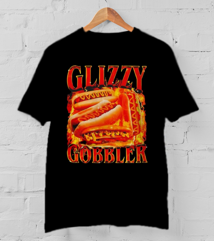 Glizzy Gobbler Hotdog Flamethrower Feast T-Shirt
