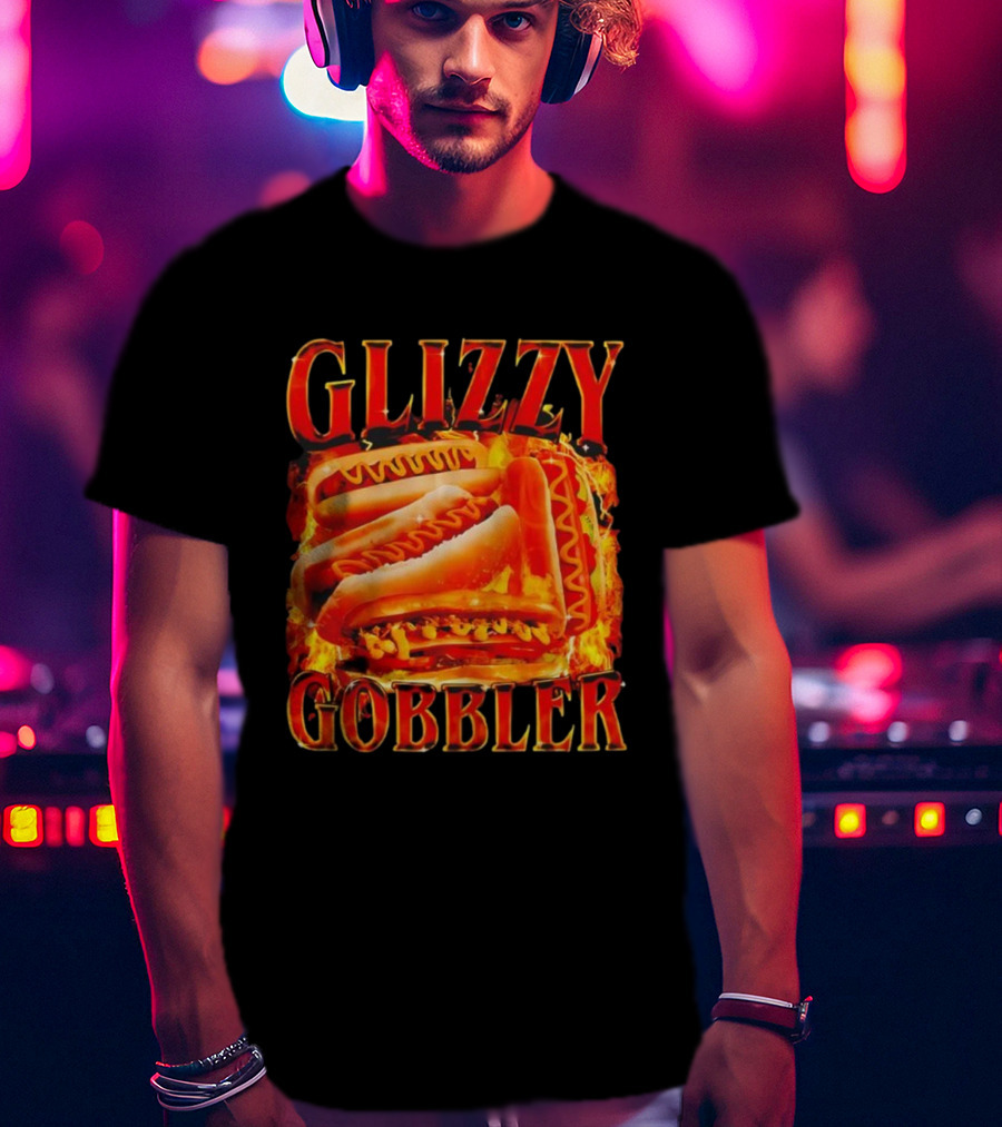 Glizzy Gobbler Hotdog Flamethrower Feast T-Shirt