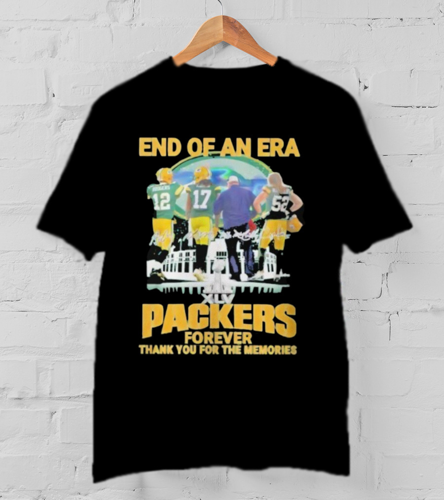 End Of An Era Green Bay Packers Forever Thank You For The Memories XLV T-Shirt