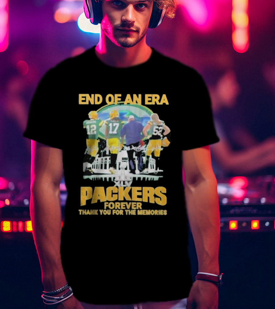 End Of An Era Green Bay Packers Forever Thank You For The Memories XLV T-Shirt