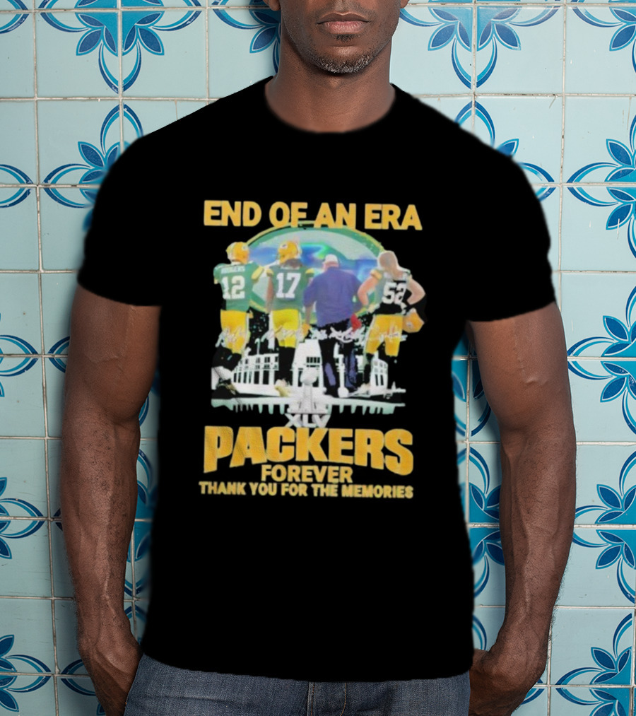 End Of An Era Green Bay Packers Forever Thank You For The Memories XLV T-Shirt