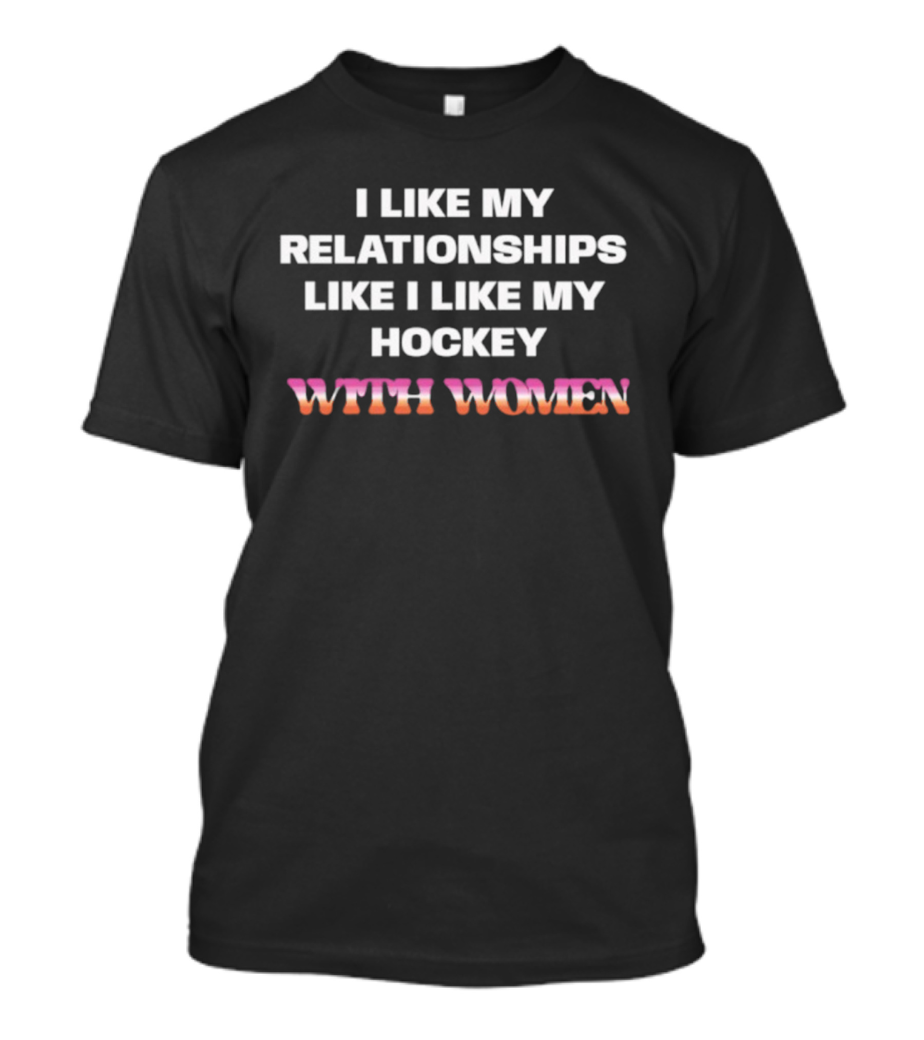 I Like My Relationships Like I Like My Hockey With Women T-Shirt