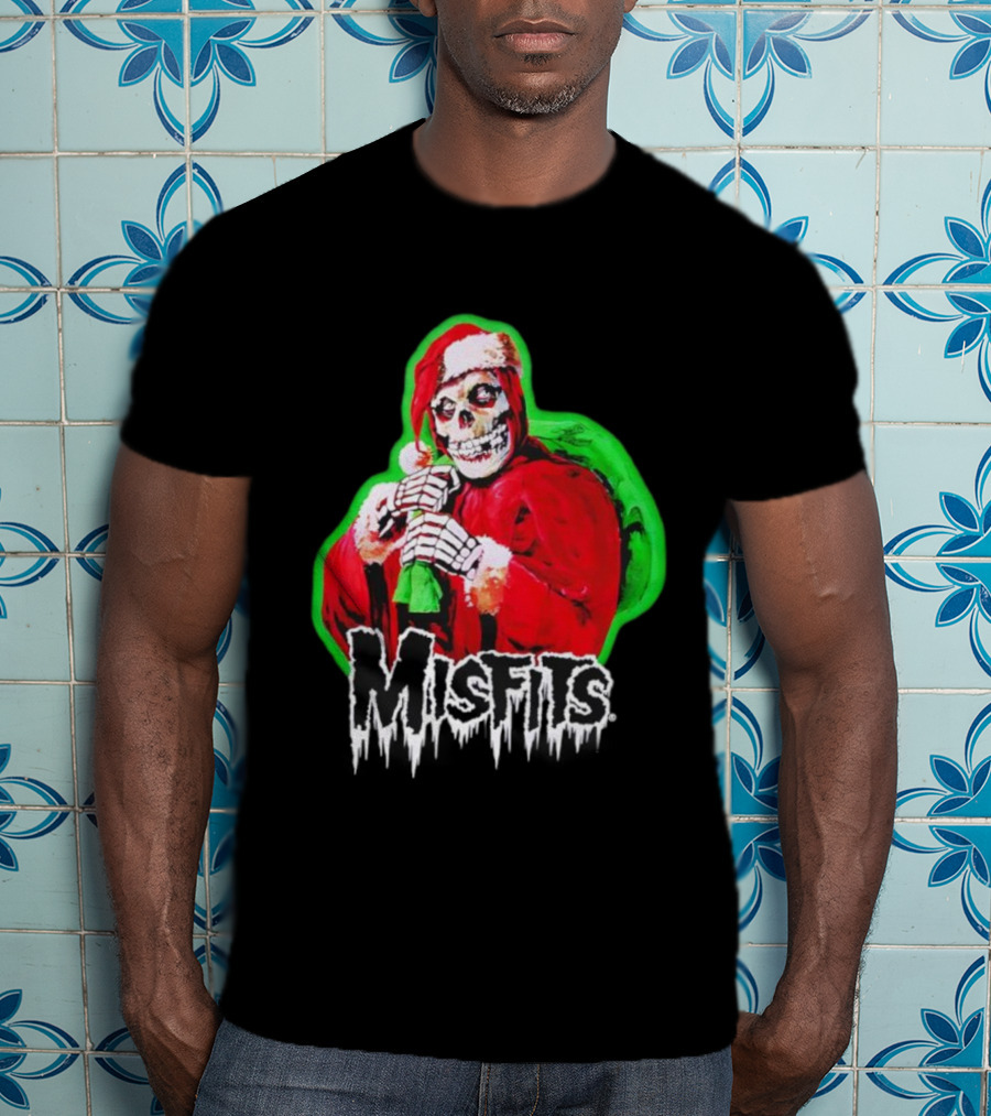 Misfits Santa Crimson Ghost Christmas Holiday T-Shirt