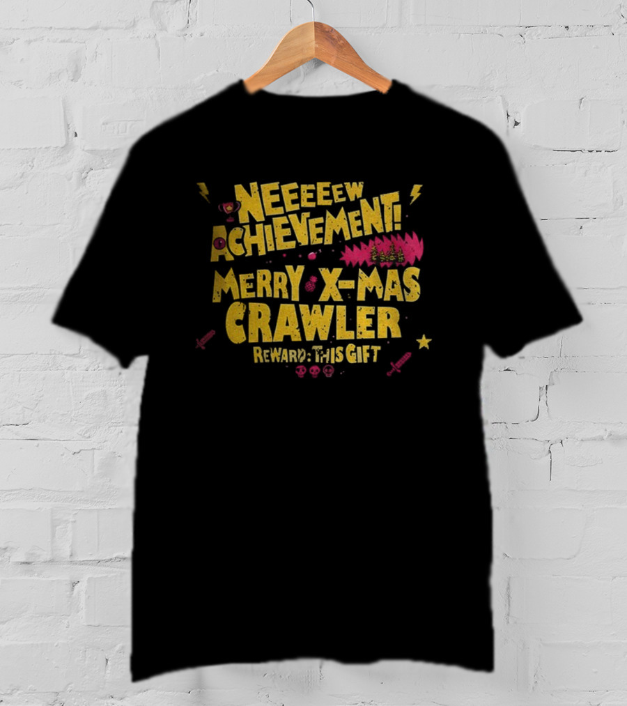 Neeeeew Achievement Merry X-Mas Crawler Returning This Gift T-Shirt