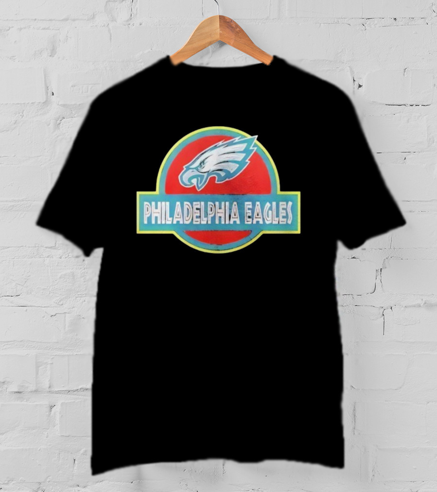 Philadelphia Eagles Jurassic Park Collaboration Logo Vintage Style T-Shirt