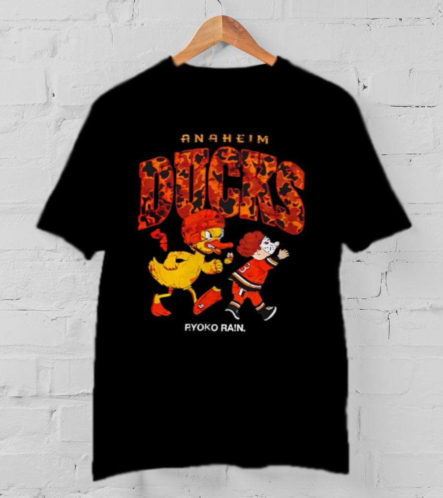 Anaheim Ducks Hockey Mascot And Character Crossover T-Shirt