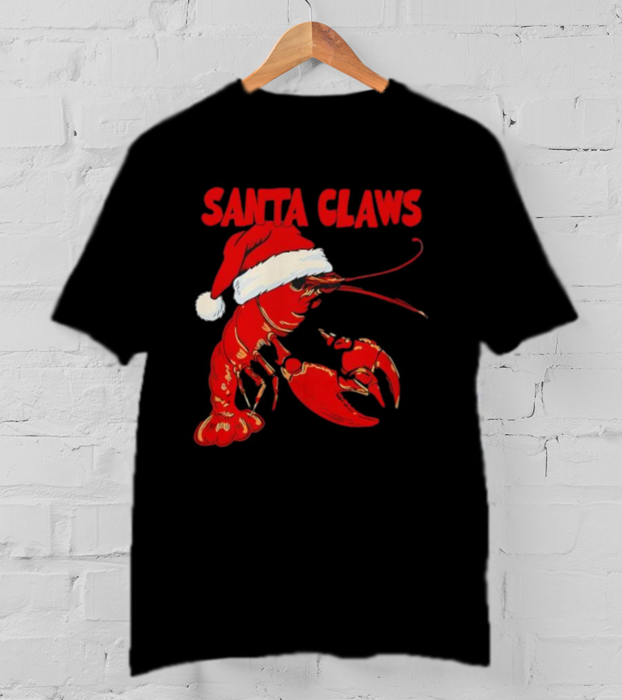 Santa Claws Lobster Christmas Holiday Humor T-Shirt