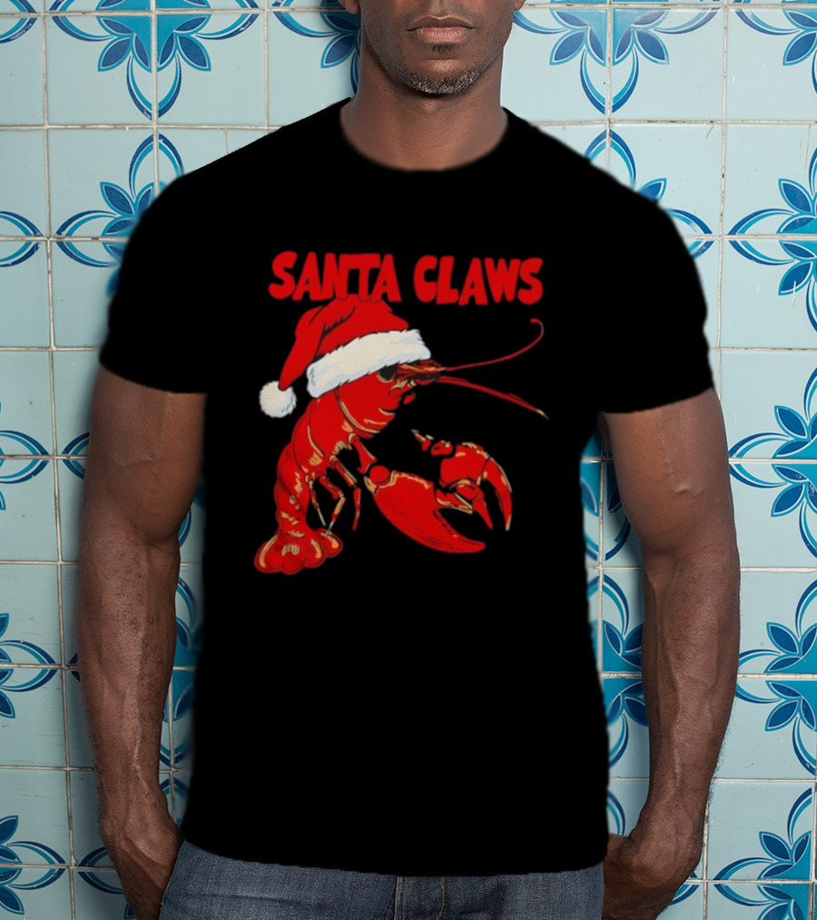 Santa Claws Lobster Christmas Holiday Humor T-Shirt