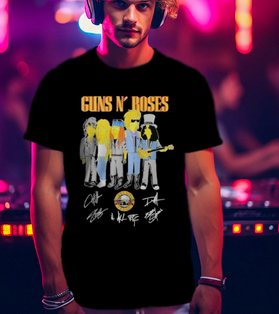 Simpsons Guns N’ Roses Band Parody T-Shirt