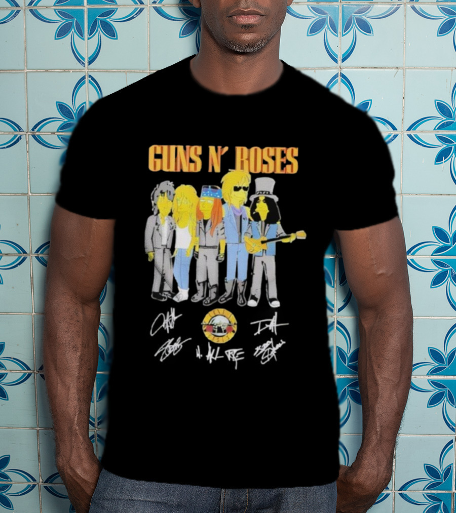 Simpsons Guns N’ Roses Band Parody T-Shirt