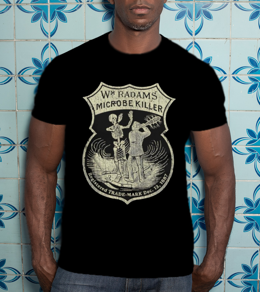 Wm. Radam's Microbe Killer Vintage Skeleton Trademark 1887 T-Shirt
