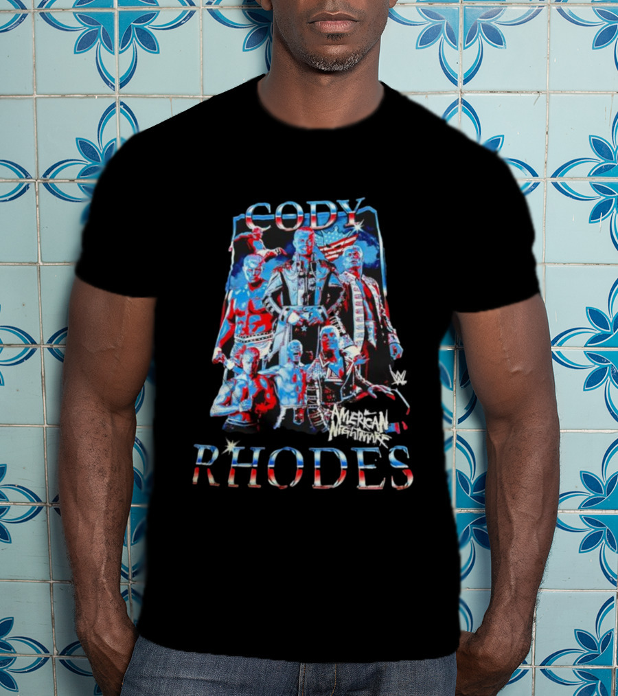 Cody Rhodes American Nightmare WWE Stars And Stripes T-Shirt