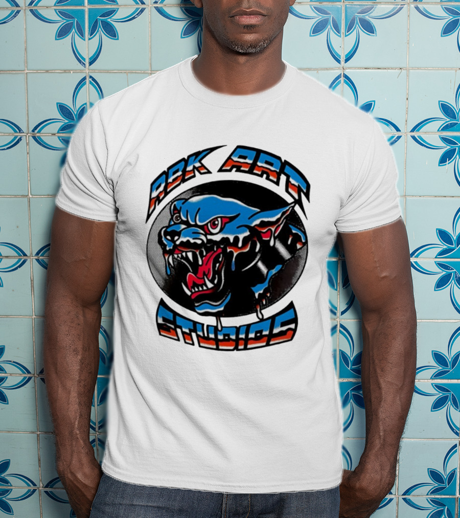 ABK Art Studios Chrome Panther Tattoo T-Shirt