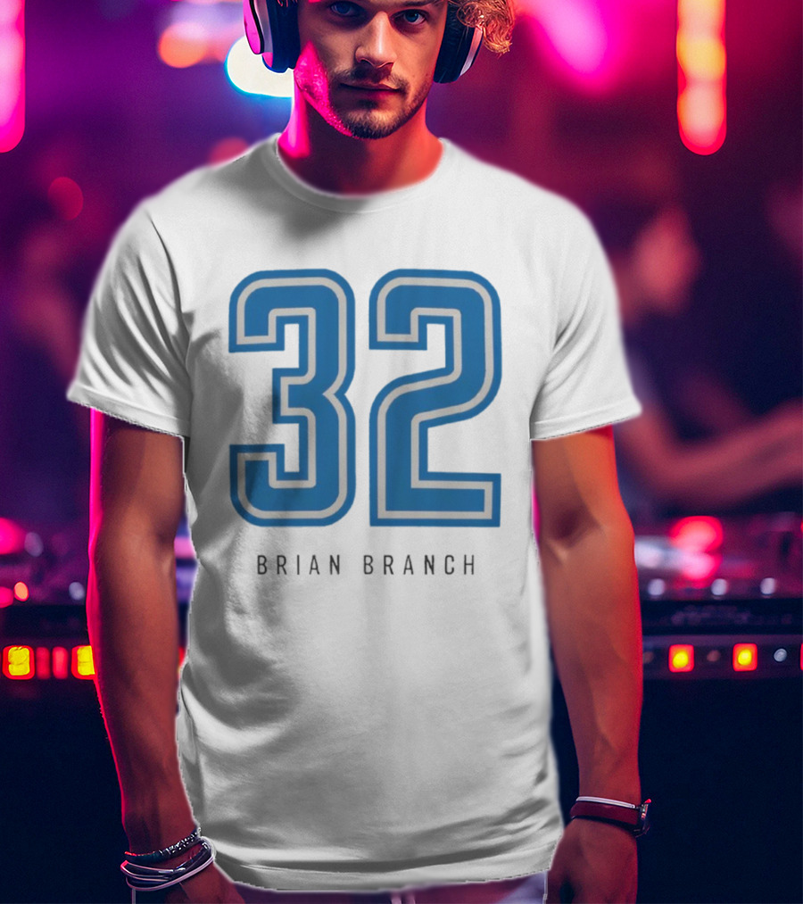 Brian Branch 32 Nameplate Box T-Shirt