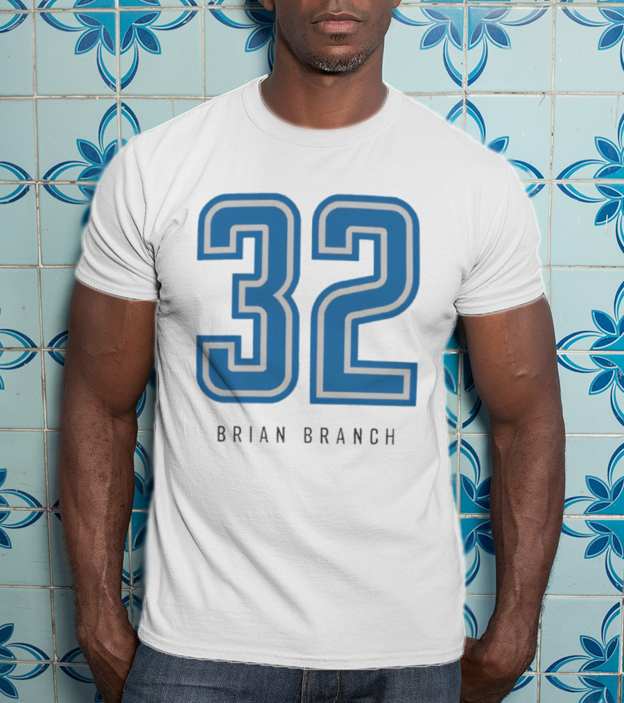 Brian Branch 32 Nameplate Box T-Shirt