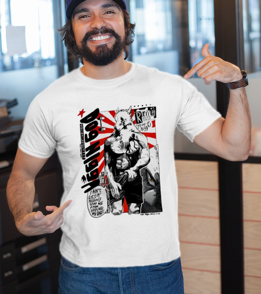 Dog Ningen Food Rex Manga Comic Style T-Shirt