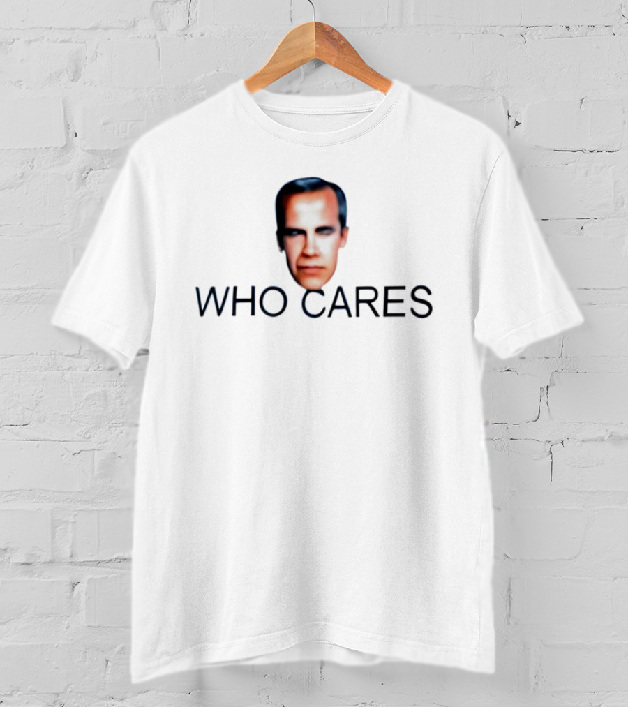 Jordan Peterson Who Cares Face Parody T-Shirt