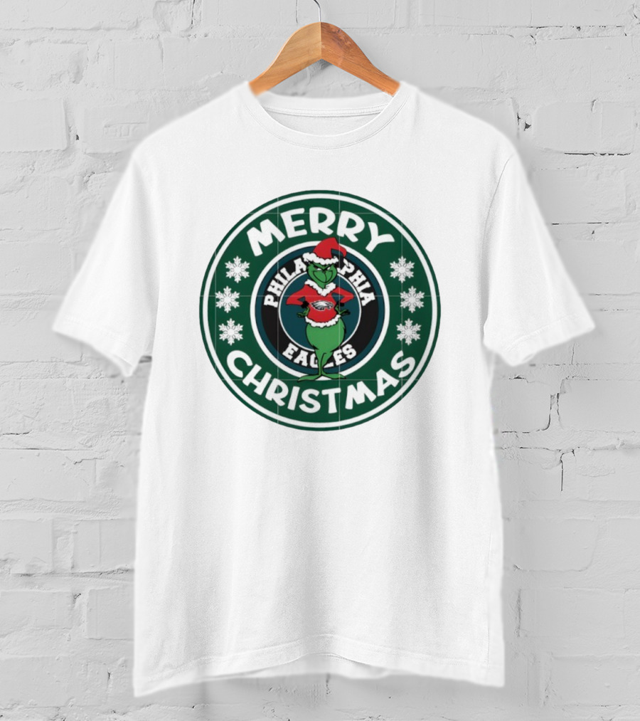 Philadelphia Eagles Merry Christmas Grinch T-Shirt