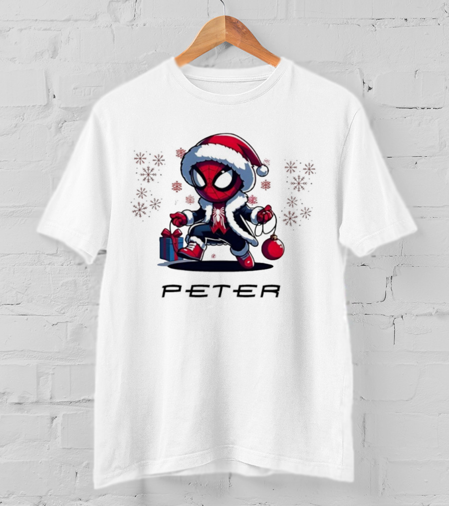 Spider Hero Christmas Santa Hat Ornament Gift Box T-Shirt